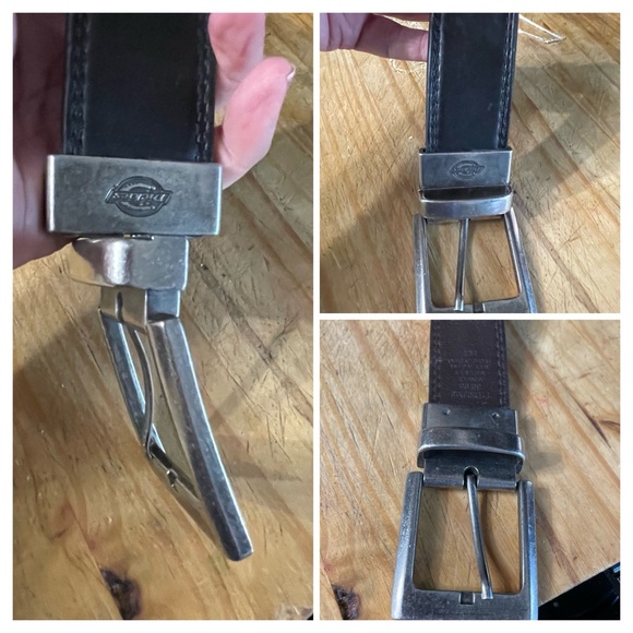 Dickies 2in1 REVERSIBLE Belt, Black and Brown, Size 38 - Picture 2 of 14